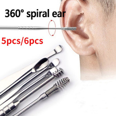 360degreerotating, Steel, earwaxremovaltool, earcleaner