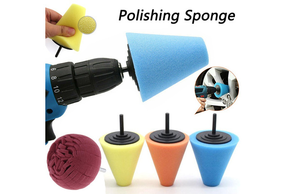 Car Buffer Polisher Foam Polishing Sponge Pad Waxing Wheel Rim Cleaner 4Colors O 