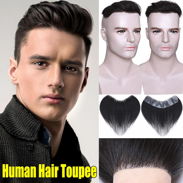 Men's Hairstyles Human Hair Toupee Wigs Men Hair Piece Hair Extensions 