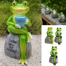 Coffee, Garden, yardornament, froggardenstatue