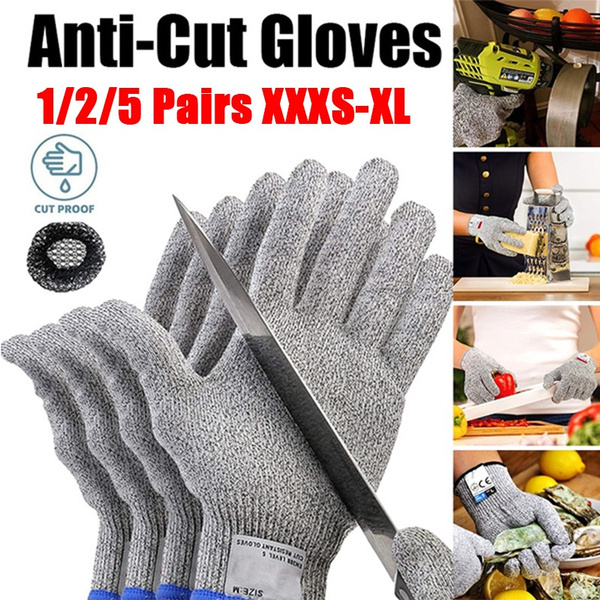 Durable Cut Resistant Gloves - Ambidextrous, Food Grade, High Performance  Level 5 Protection,Safety Cutting Gloves for Kitchen (XXXS-XL)