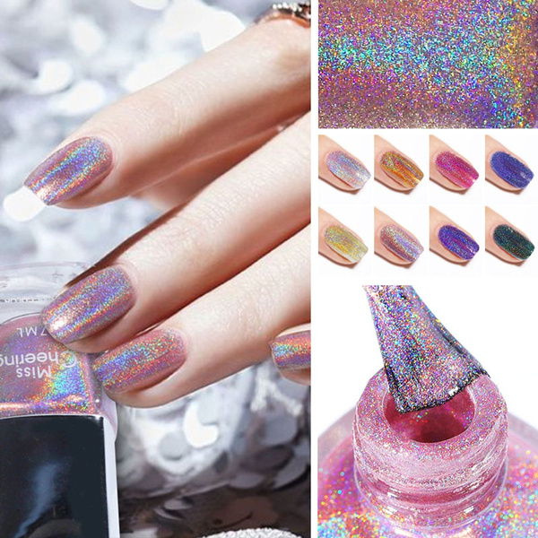 Hologram Effect Glitter Lacquer DIY Manicure Nail Polish Holo Nail ...