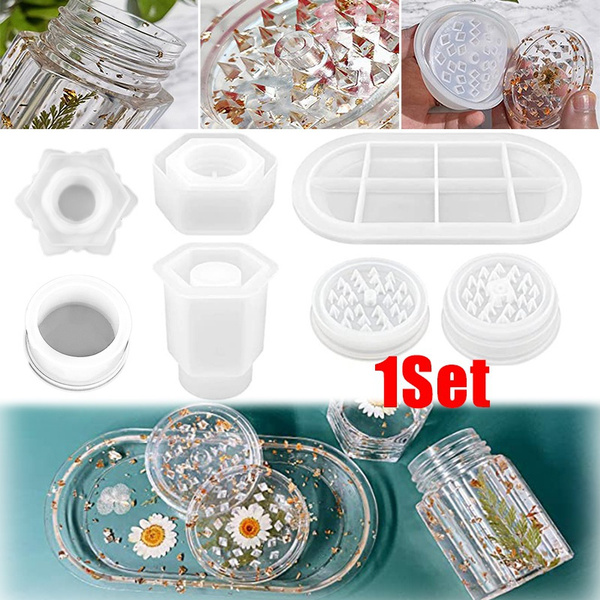 Premium Resin Rolling Tray Mold And Resin Jar Mold With Lid Kit For