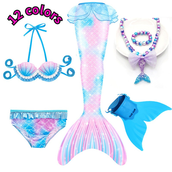 Mermaid tail girl mermaid costume cosplay dress children mermaid bikini ...