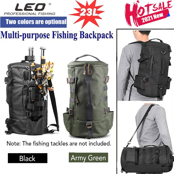 Multi-functional Large Capacity Fishing Backpack Outdoor Travel Camping Fishing  Rod Reel Tackle Bag Shoulder Bag Luggage Bag