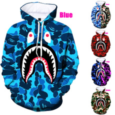 3D hoodies, Shark, Fashion, mens3dhoodie
