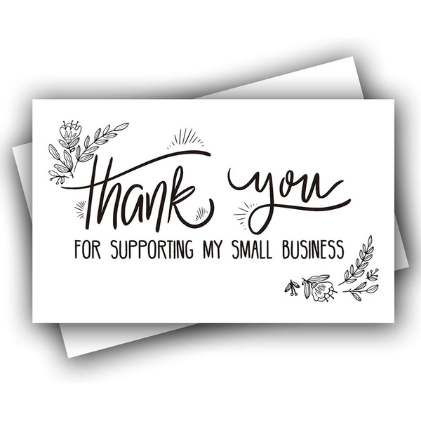 10pcs Thank You for Supporting My Small Business Card Thanks Greeting ...