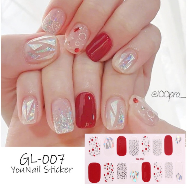 Wholesale Nail Stickers Nail Wrap Manufacturers Wine Red - HUIZI
