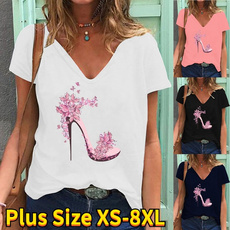 Summer, Plus Size, Women Blouse, summer t-shirts