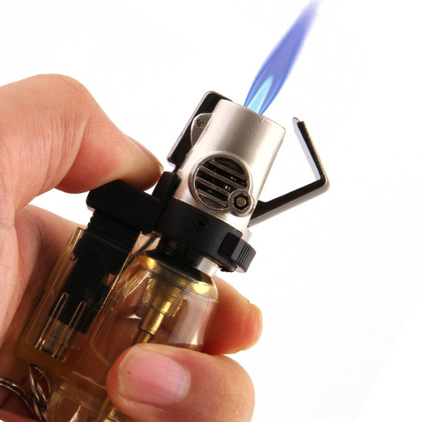 2-Pack Cool Butane Lighter, Windproof & Reusable Torch Lighter Set Adjustable Flame Ideal Campfires Grilling Everyday Use Men Outdoor Enthusiasts Gas No