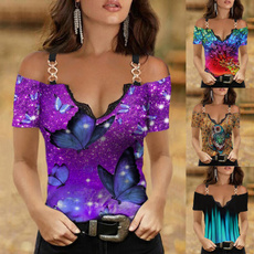 shirtsforwomen, butterfly, off shoulder top, Fashion