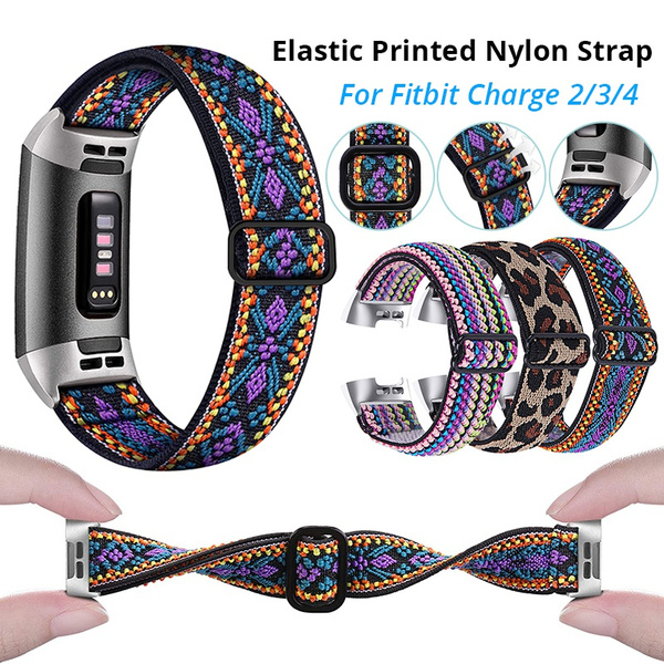 Nylon Watch Band For Fitbit Charge 3/charge4 Sport Loop Strap Wristband  Bracelet