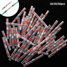10/30/50PCS Thermal Shrinkage Electrical Car Wires Connector Solder Extrusion Terminals Block Cable Termination Wireway Clamping