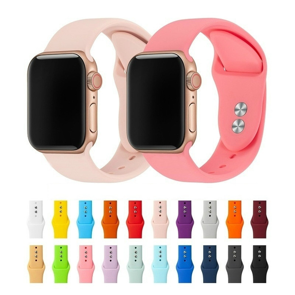 New Colour Silicone Strap For IWatch 38mm 40mm 42mm 44mm Rubber IWatch Strap For Apple Watch Series6 5 4,3,2,1 | Wish
