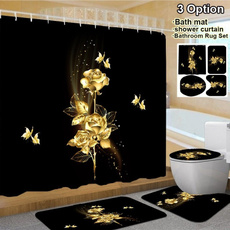 Bathroom, Flowers, Shower Curtains, Cover