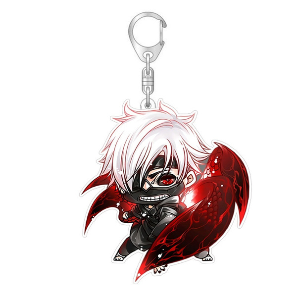 Tokyo Ghoul Kaniki Ken Anime Acrylic Pendant Keychain Keyring