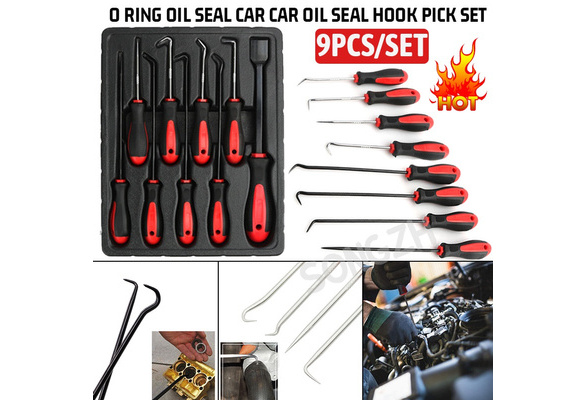 4PC Pick Hook Set O Ring Oil Seal Gasket Puller Remover Craft Car Hand Tool 