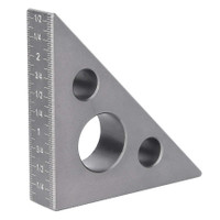 Right Angle Ruler Triangle Ruler Aluminum Alloy 45/90 Degree Frosted ...