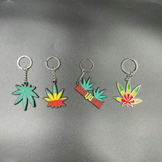 reggae, leaf, Jewelry, weedkeychain