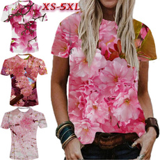Plus Size, Women's Casual Tops, Graphic T-Shirt, summer t-shirts