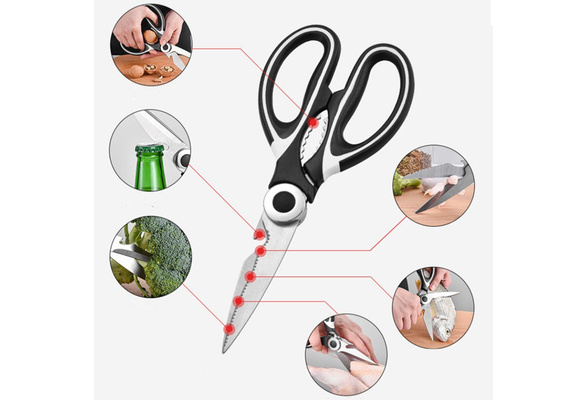 NEW HOT Kitchen Scissors, Ultra Sharp Heavy Duty Kitchen Shears Dishwasher  Safe Stainless Steel Multi-function Cooking Shears