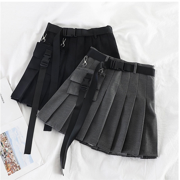 Plus Size S 5XL Women Pleated Short Mini Skirt Spring Summer