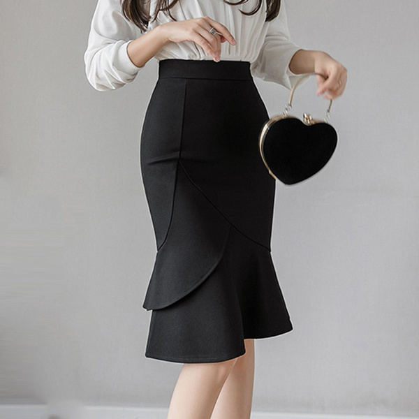  Pencil Skirts For Women High Waist Stretchy Black Pencil  Skirt