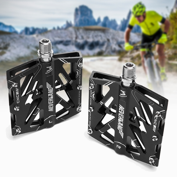 NEVERLAND Black Mountain Bike Pedal Non Slip CNC Bicycle Platform