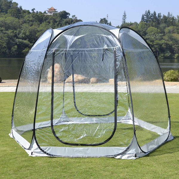 See through outlet tent dome