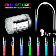 Head, faucet light, led, Colorful