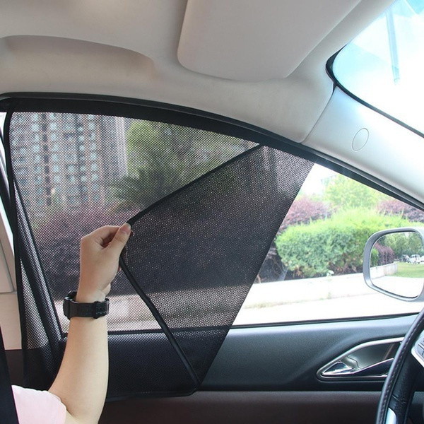 1 2 4PCS Magnetic Car Sun Shade UV Protection Car Curtain Car Window Sunshade Side Window Mesh Sun Visor Summer Protection Window Film Sun Protection