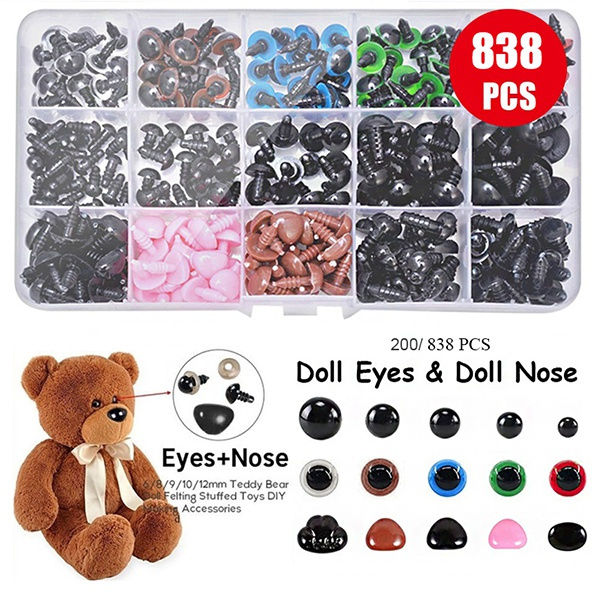 Healifty Plastic Safety Eyes Black Doll Eyes for Doll Plush Animal And Teddy Bear Craft Scrapbooking Making 50 Pairs 2mm 