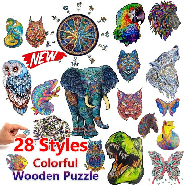 Large Size Unique Shape Jigsaw Artistic Gift for Children and Adults Wooden Jigsaw Puzzles 5000 Piece horse-5000Wooden Jigsaw Puzzle