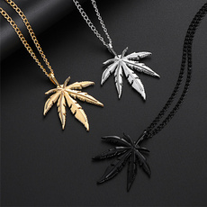 Steel, women necklace, Fashion, leaf
