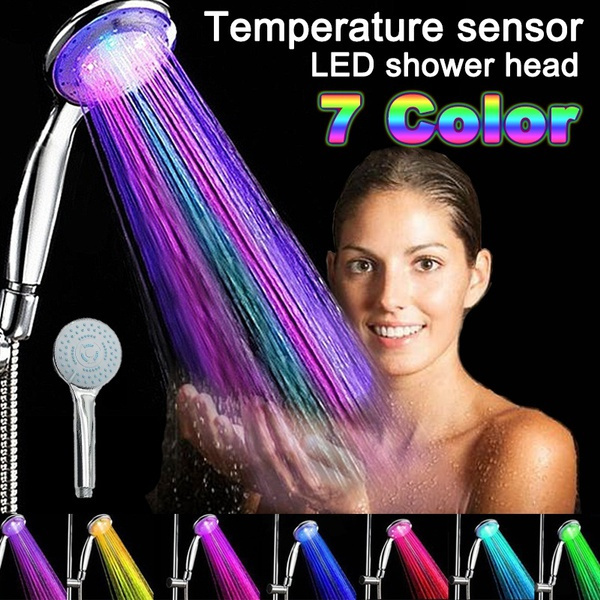 7 Colors LED Shower Head Romantic Automatic Color Changing LED Shower