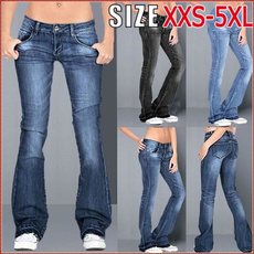 trousers, plus size jeans, bellbottomjean, JeansWomen