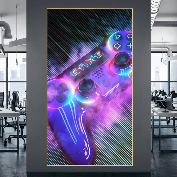 Gaming Handle Playstation Controller Posters Prints on Canvas Painting Gamer  Room Cuadros Decorative Wall Art Picture No Frame Decor