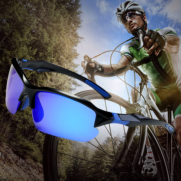 Men Fashion Polarized Sunglasses Classic Mens Cycling Fishing Sunglasses  Outdoor Sports Driving Sunglasses Lightweight Blue Mirror UV400 Protection  Goggles Oculos De Sol Masculino