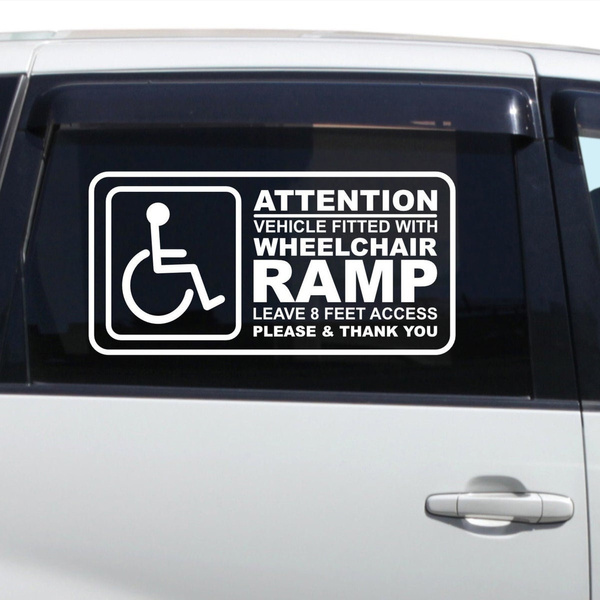 Handicap Wheelchair Ramp Access Decal Waterproof Reflective Decal