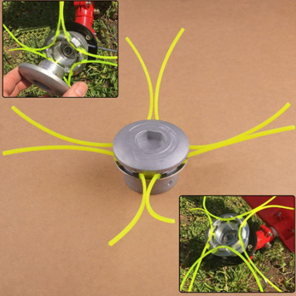 Aluminum Grass Trimmer Head with 4 Lines Brush Cutter Head Lawn Mower