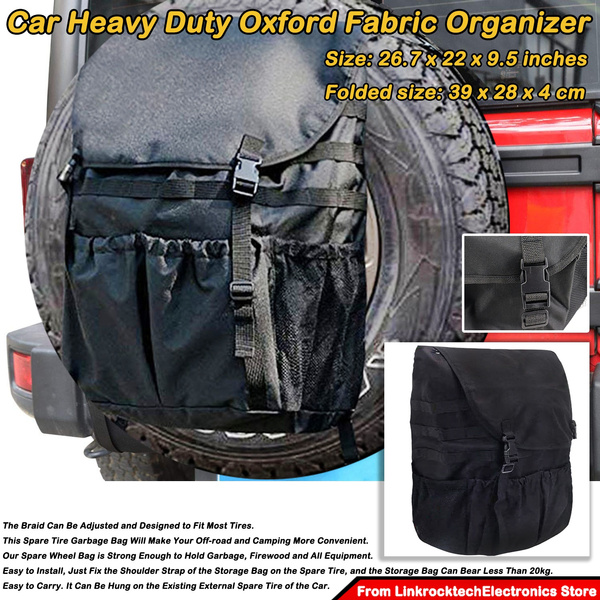 Spare Tire Trash Bag, Large Spare Tire Storage Bag, Heavy Duty Suv