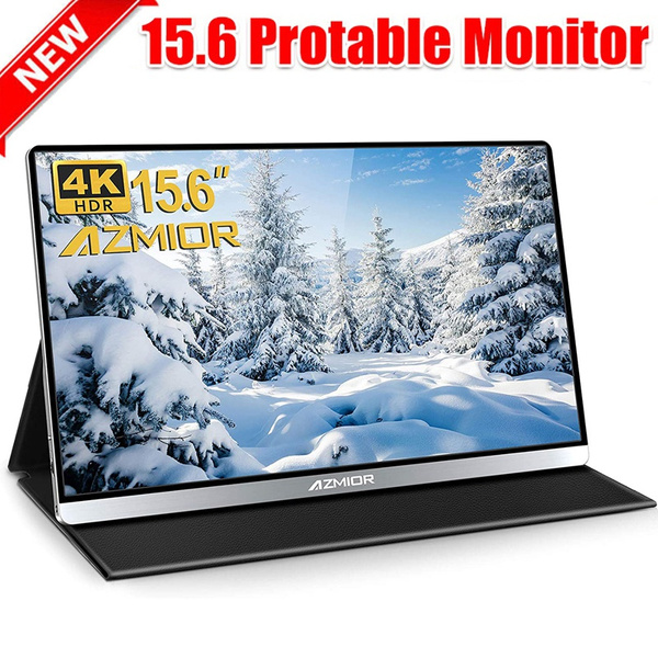 4K Portable Monitor - AZMIOR 15.6 Inch UHD 3840x2160 IPS 100% SRGB