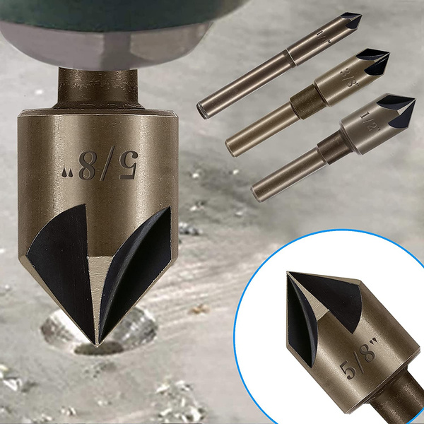 5/8" 82 DEGREE HIGH SPEED STEEL 3 FLUTE COUNTERSINK 5/8" 82 DEGREE HIGH SPEED STEEL 3 FLUTE COUNTERSINK
