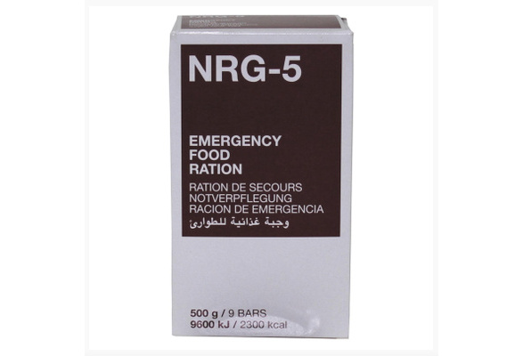 Notverpflegung, NRG-5, 500 g, 9 Riegel,Preper
