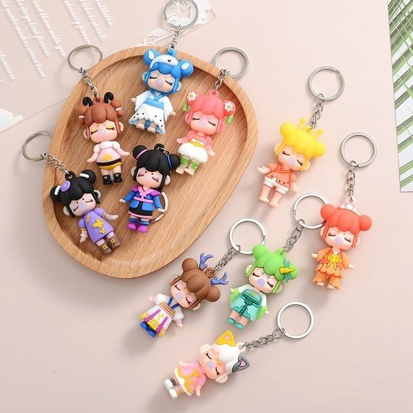 1pc Women's Cartoon Shaped Alloy Keychain, Suitable For Daily Use