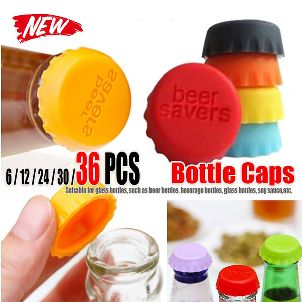 6PCS Wine Stoppers Reusable Silicone Wine Corks Glass Beverages