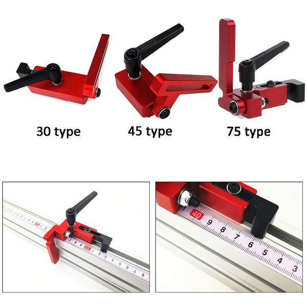 30 Type/45 Type/75 Type Miter Track Stop for T-Slot T-tracks Aluminum Alloy  Woodworking DIY Tool KIN