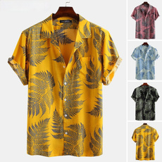 Fashion, Sleeve, Hawaiian, loose shirt