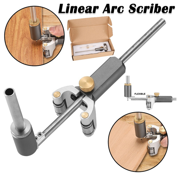 Adjustable Precision Linear Arc Scriber Wood Scribe Tool Wheel