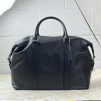 COACH F54765 Voyager Sport Calf Leather Men Duffle Travel Bag In Black Wish